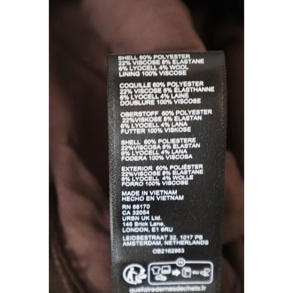 Free People OB2162963 Women's Sz XS Brown Pleated Front Straight Leg Pants - Picture 5 of 11